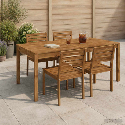 Garden Dinner Table Natural 180 cm 88.5 cm