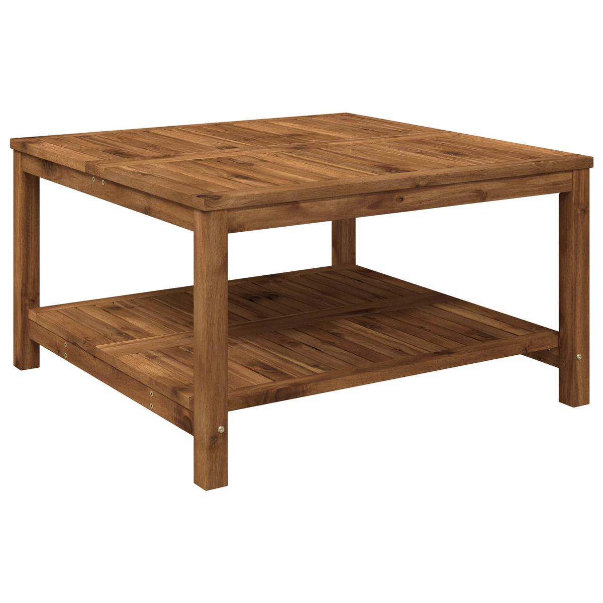 Coffee Table Solid Acacia Wood Natural 80.5 cm 80 cm