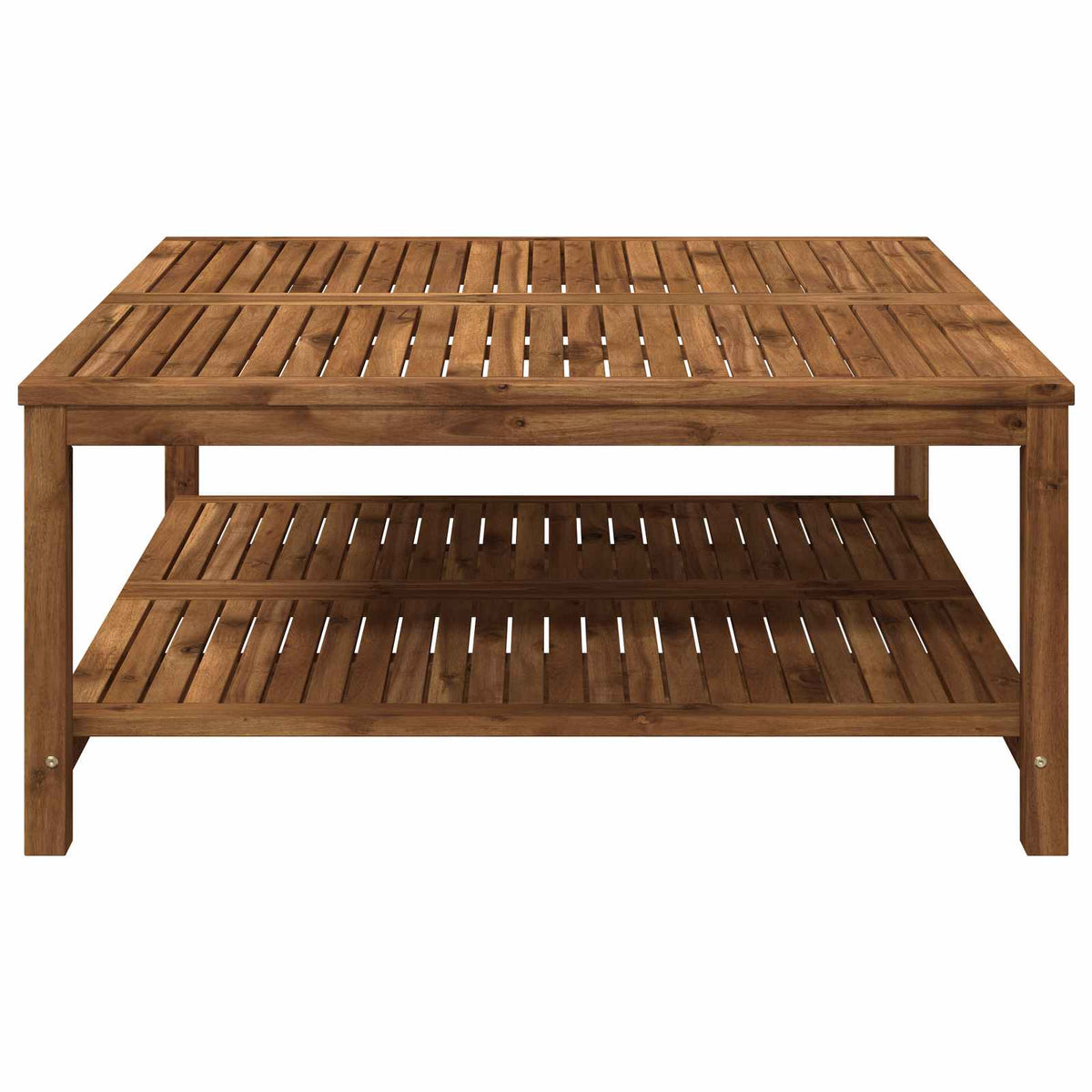 vidaXL Coffee Table Natural 100.5 x 98 x 45 cm Solid Acacia Wood 3