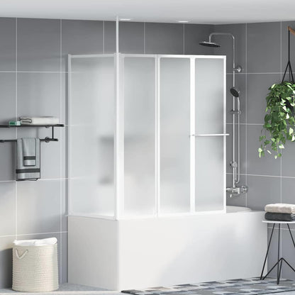 vidaXL Bath Screen Frosted 120 x 70 x 137 cm Aluminium 1