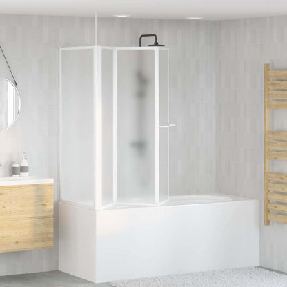 vidaXL Bath Screen Frosted 120 x 70 x 137 cm Aluminium 3