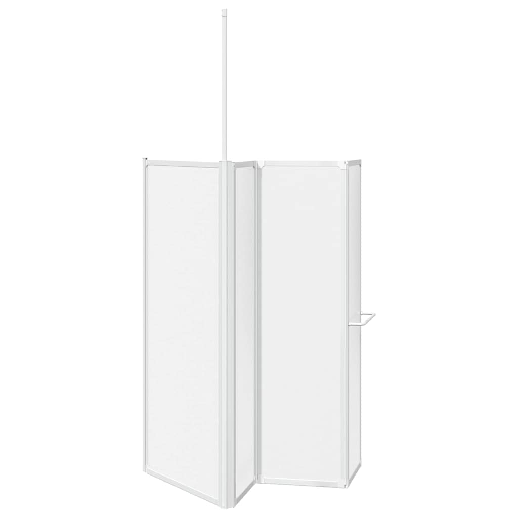 vidaXL Bath Screen Frosted 120 x 70 x 137 cm Aluminium 4