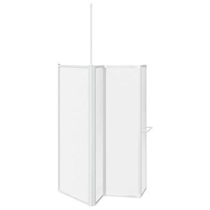 vidaXL Bath Screen Frosted 120 x 70 x 137 cm Aluminium 4