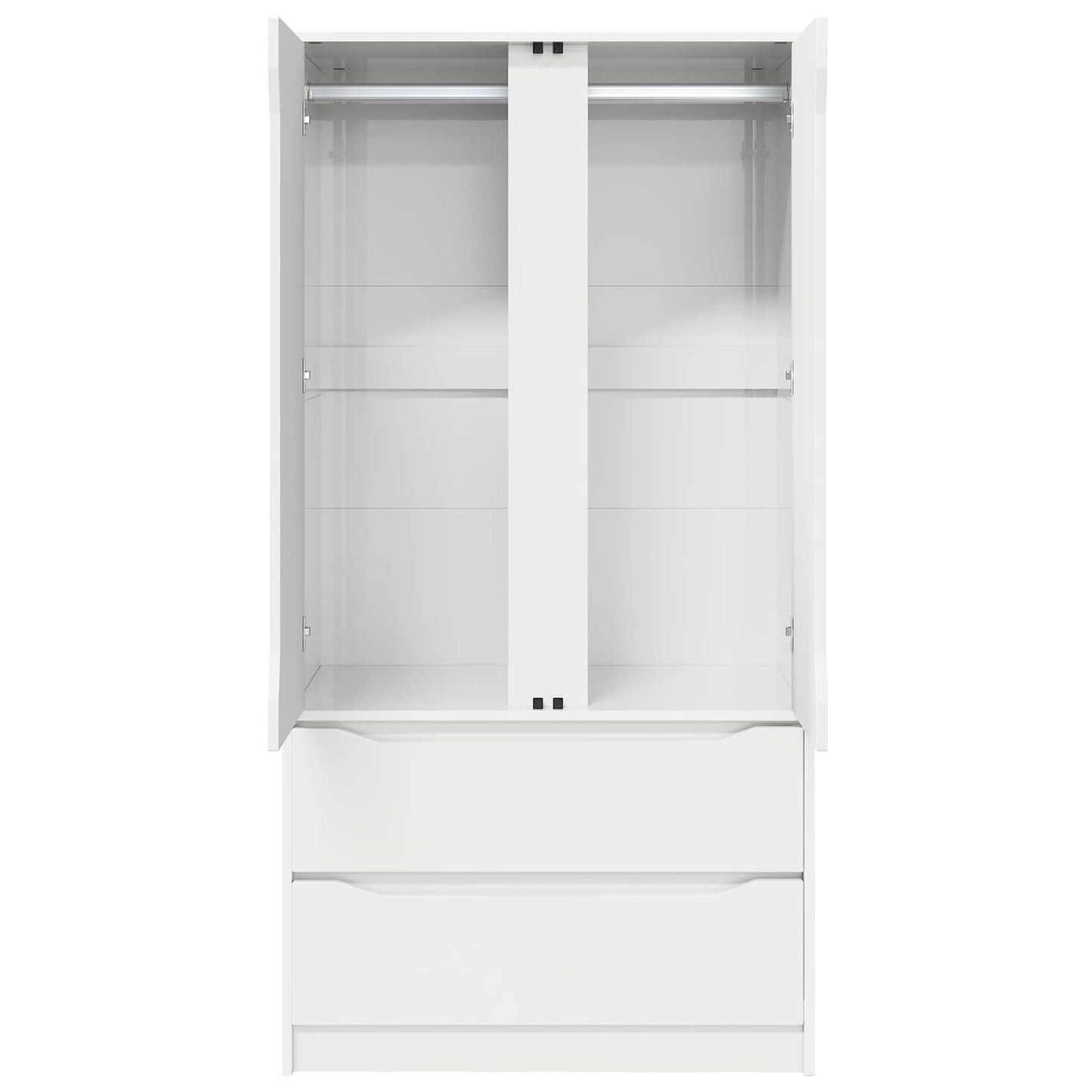 vidaXL Wardrobe with Drawer White 79.5 x 49 x 156 cm Engineered Wood 6
