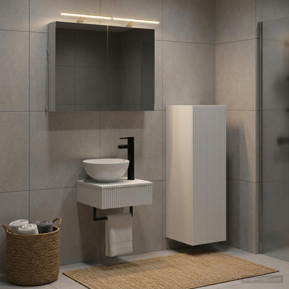 vidaXL Bathroom Cabinet Set 4 pcs White Engineered Wood 4