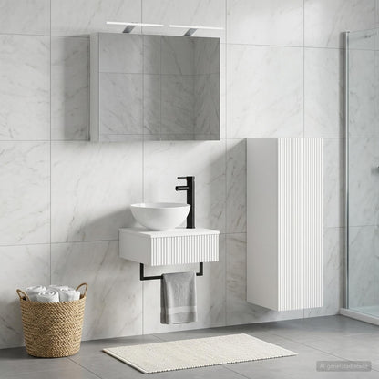 vidaXL Bathroom Cabinet Set 4 pcs White Engineered Wood 1
