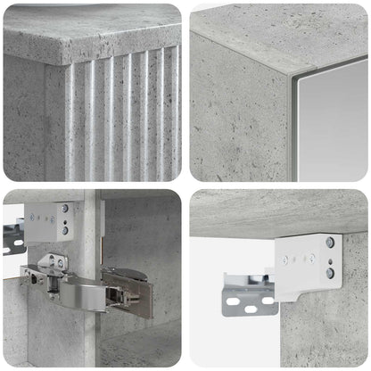 vidaXL Bathroom Cabinet Set 4 pcs Concrete Grey Engineered Wood 6