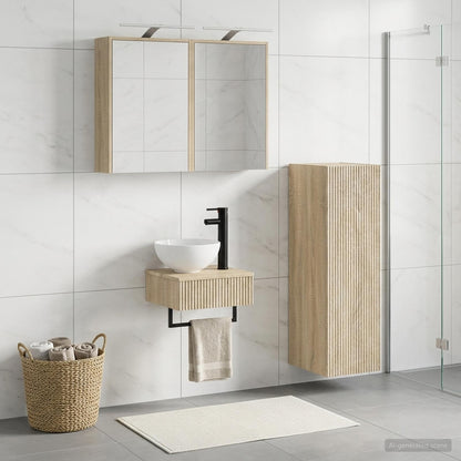 vidaXL Bathroom Cabinet Set 4 pcs Sonoma Oak Engineered Wood 1