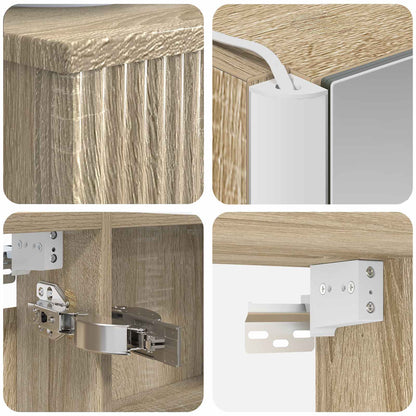 vidaXL Bathroom Cabinet Set 4 pcs Sonoma Oak Engineered Wood 6