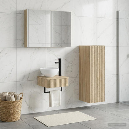 vidaXL Bathroom Cabinet Set 4 pcs Sonoma Oak Engineered Wood 4