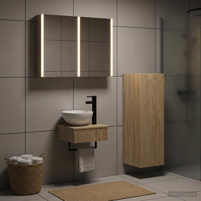 vidaXL Bathroom Cabinet Set 4 pcs Sonoma Oak Engineered Wood 1