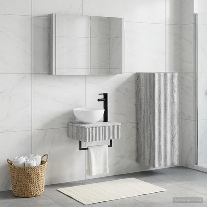 vidaXL Bathroom Cabinet Set 4 pcs Grey Sonoma Engineered Wood 4
