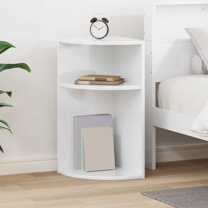 End Table 39.5 x 39.5 x 60 cm Engineered Wood High gloss white 29.5 cm