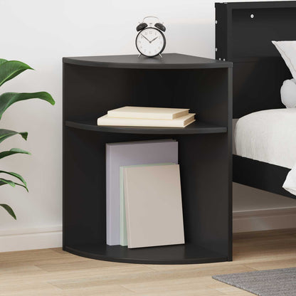 End Table 39.5 x 39.5 x 60 cm Engineered Wood Black 39.5 cm