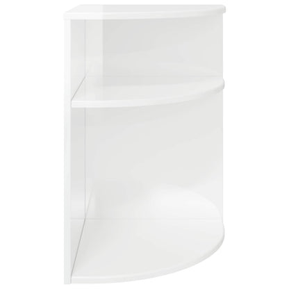 End Table 39.5 x 39.5 x 60 cm Engineered Wood High gloss white 39.5 cm