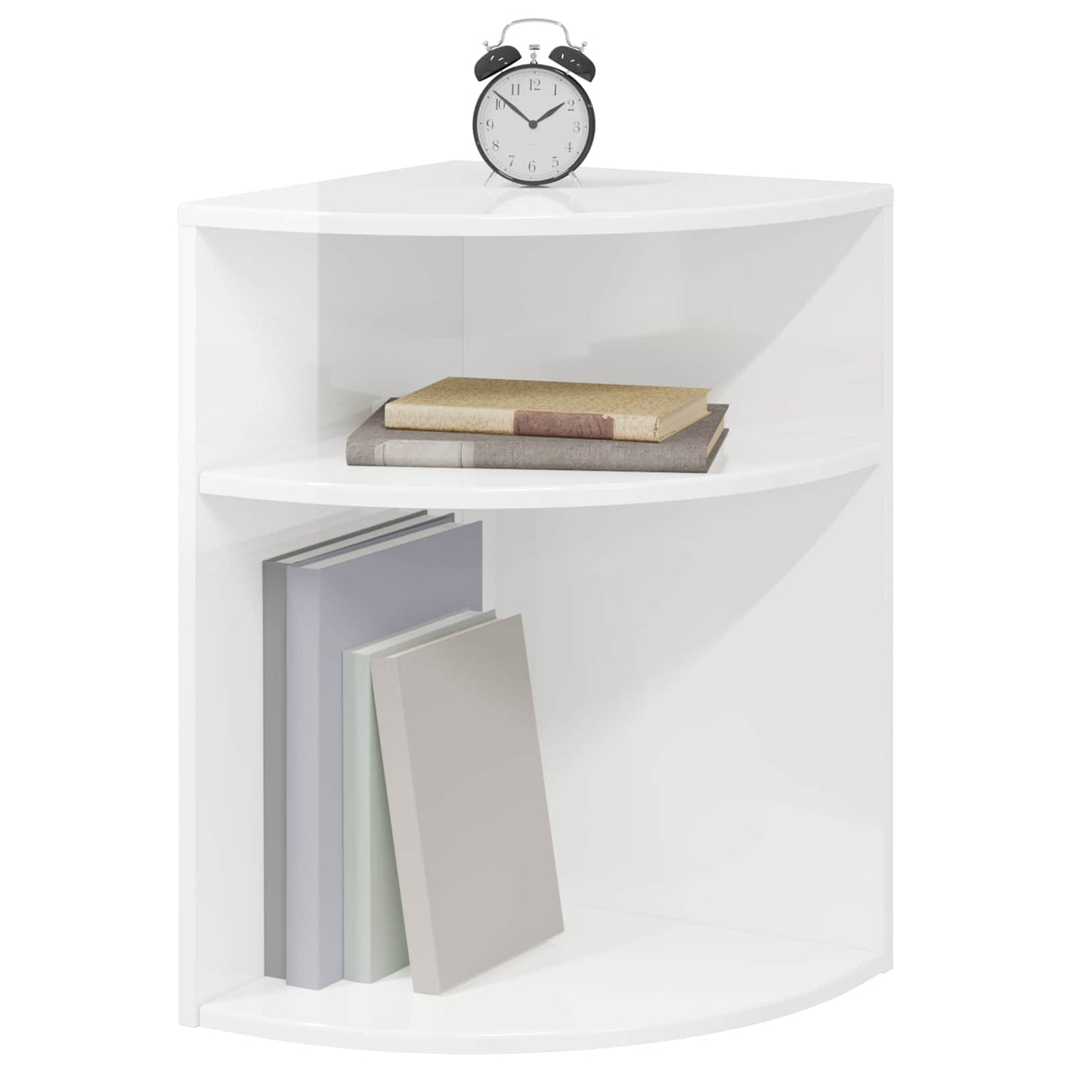 End Table 39.5 x 39.5 x 60 cm Engineered Wood High gloss white 39.5 cm