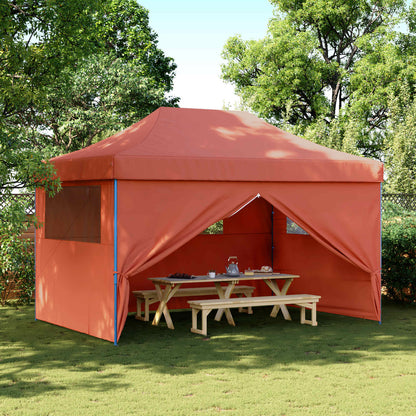 Party Tent 292 x 440 x 315 cm Oxford Fabric Yes with 4 Sidewalls Terracotta