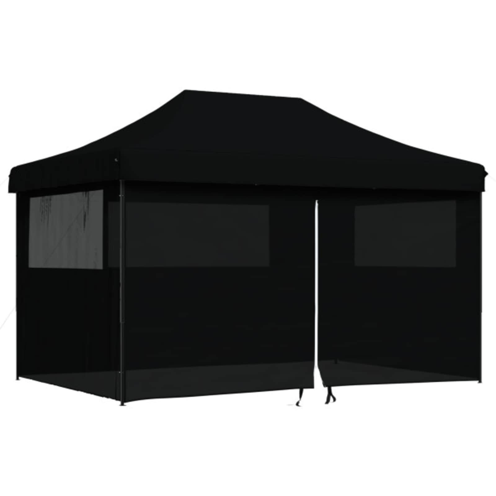vidaXL Party Tent 292 x 440 x 315 cm Black Oxford Fabric 3