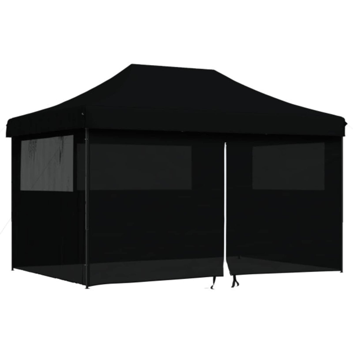 Party Tent 292 x 440 x 315 cm Oxford Fabric Yes with 4 Sidewalls Black
