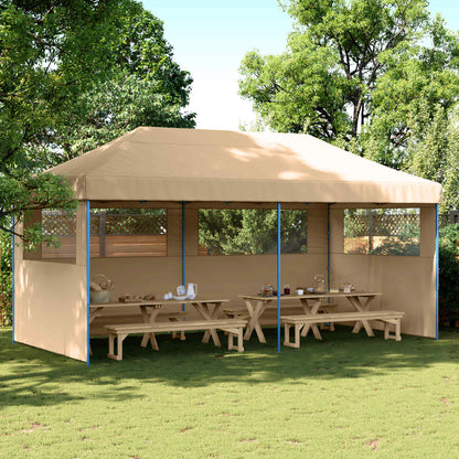 vidaXL Party Tent 292 x 580 x 315 cm Beige Oxford Fabric 1