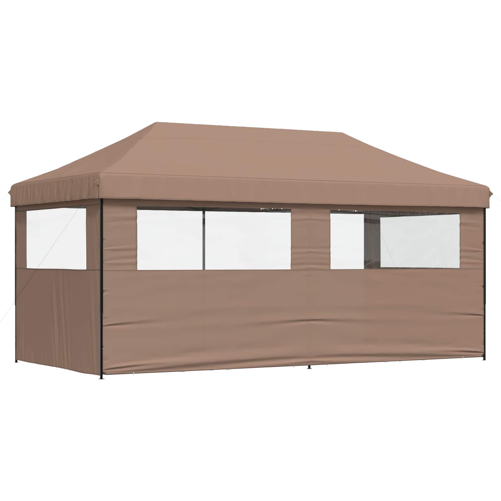 vidaXL Party Tent 292 x 580 x 315 cm Brown Oxford Fabric 6