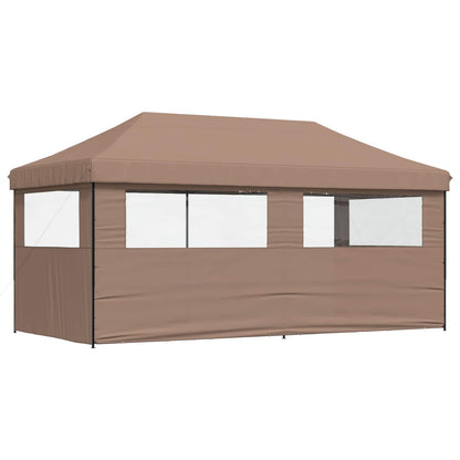 vidaXL Party Tent 292 x 580 x 315 cm Brown Oxford Fabric 6