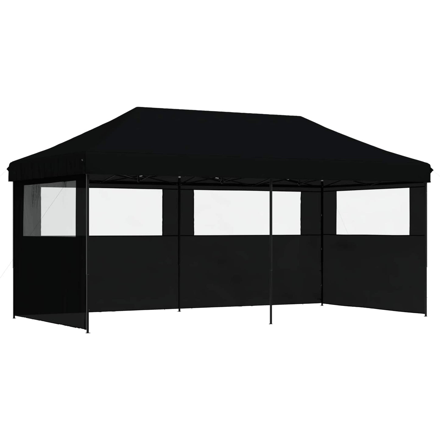 vidaXL Party Tent 292 x 580 x 315 cm Black Oxford Fabric 2