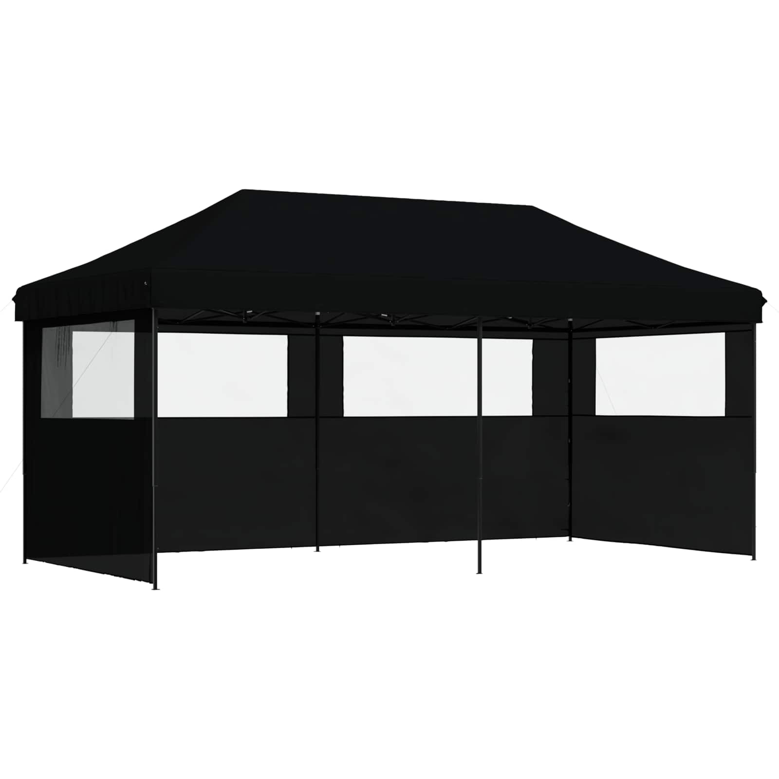 vidaXL Party Tent 292 x 580 x 315 cm Black Oxford Fabric 2