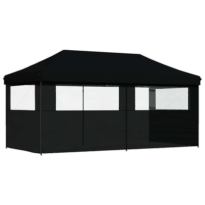 vidaXL Party Tent 292 x 580 x 315 cm Black Oxford Fabric 6
