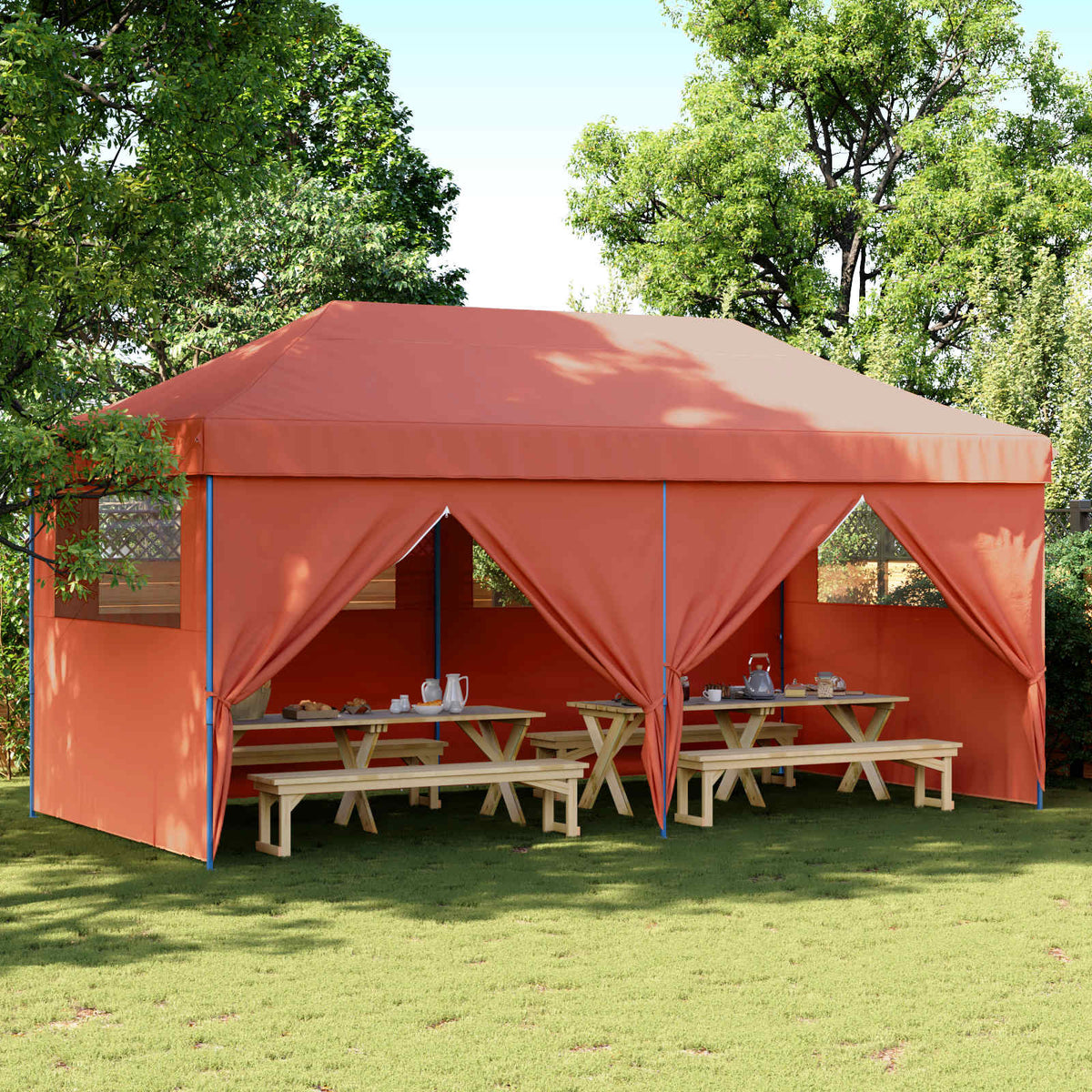 vidaXL Party Tent 292 x 580 x 315 cm Oxford Fabric Yes with 4 Sidewalls