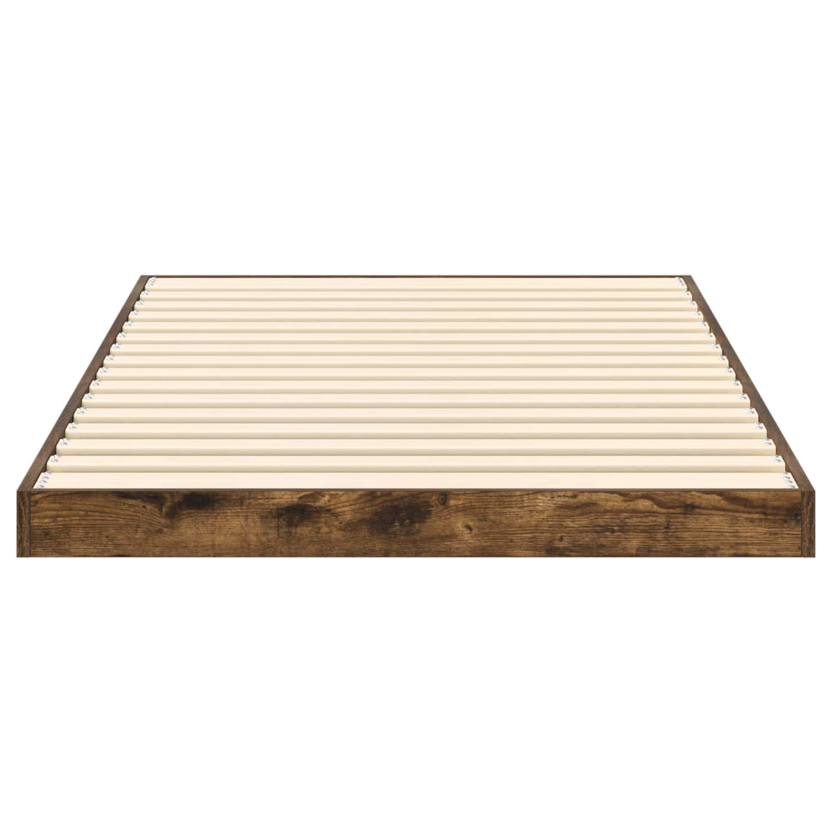 Floor Bed Frame Engineered Wood Length 190 cm Smoked oak