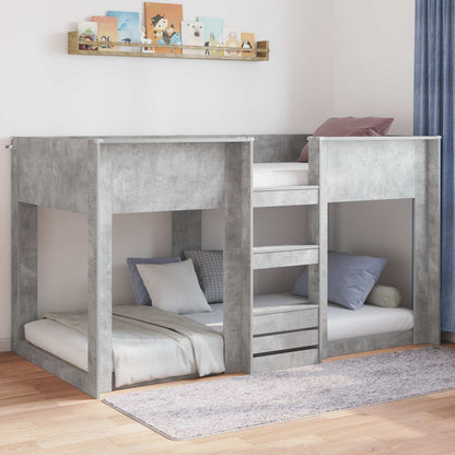Floor Bed Frame 80 x 200 cm Engineered Wood Concrete grey