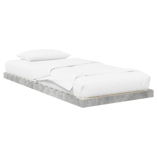 Floor Bed Frame 80 x 200 cm Engineered Wood Concrete grey