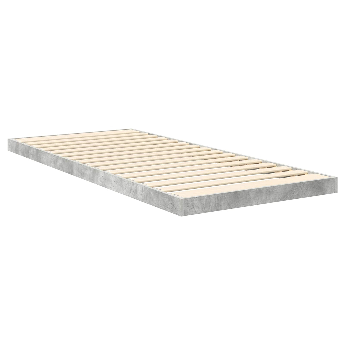 Floor Bed Frame 80 x 200 cm Engineered Wood Concrete grey