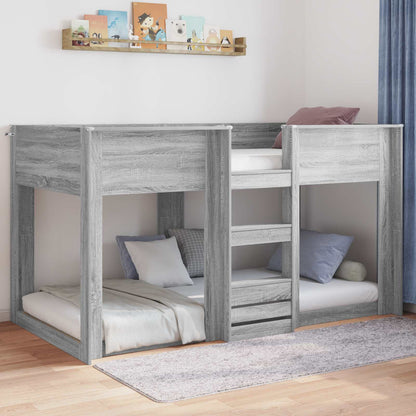 Floor Bed Frame 100 x 200 cm Engineered Wood Grey sonoma