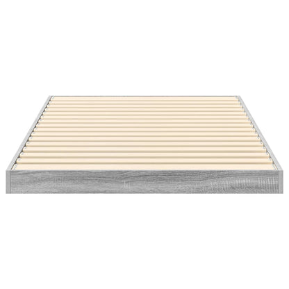 Floor Bed Frame 100 x 200 cm Engineered Wood Grey sonoma