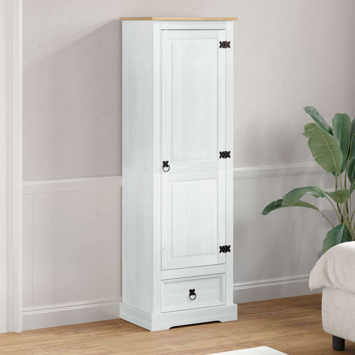 Wardrobes 55 x 38 x 170 cm Solid Pine Wood White