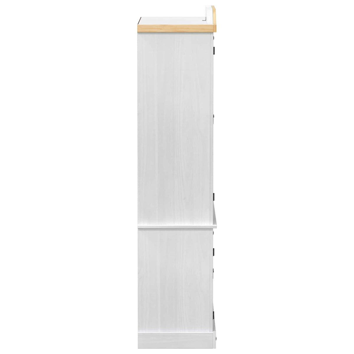 vidaXL Display Cabinet White 103.5 x 42 x 180 cm Solid Pine Wood 5