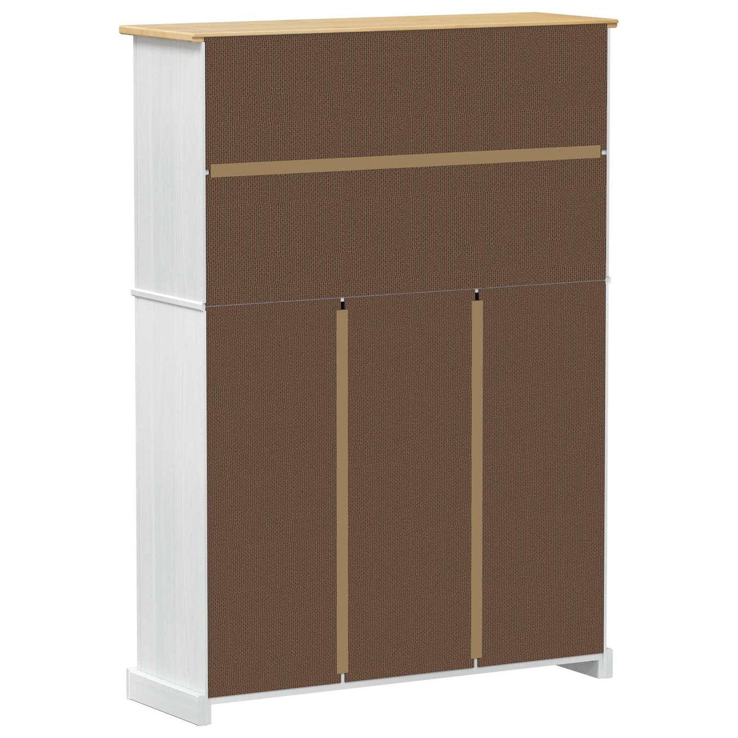 vidaXL Shoe Cabinet Corona White 99 x 32 x 138 cm Solid Pine Wood 6