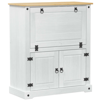 vidaXL Wine cabinet White 97 x 45 x 114 cm Solid Pine Wood 2