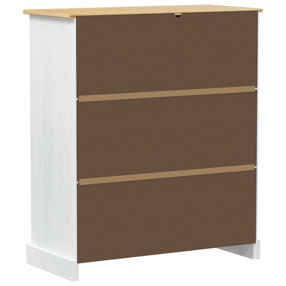 vidaXL Wine cabinet White 97 x 45 x 114 cm Solid Pine Wood 6