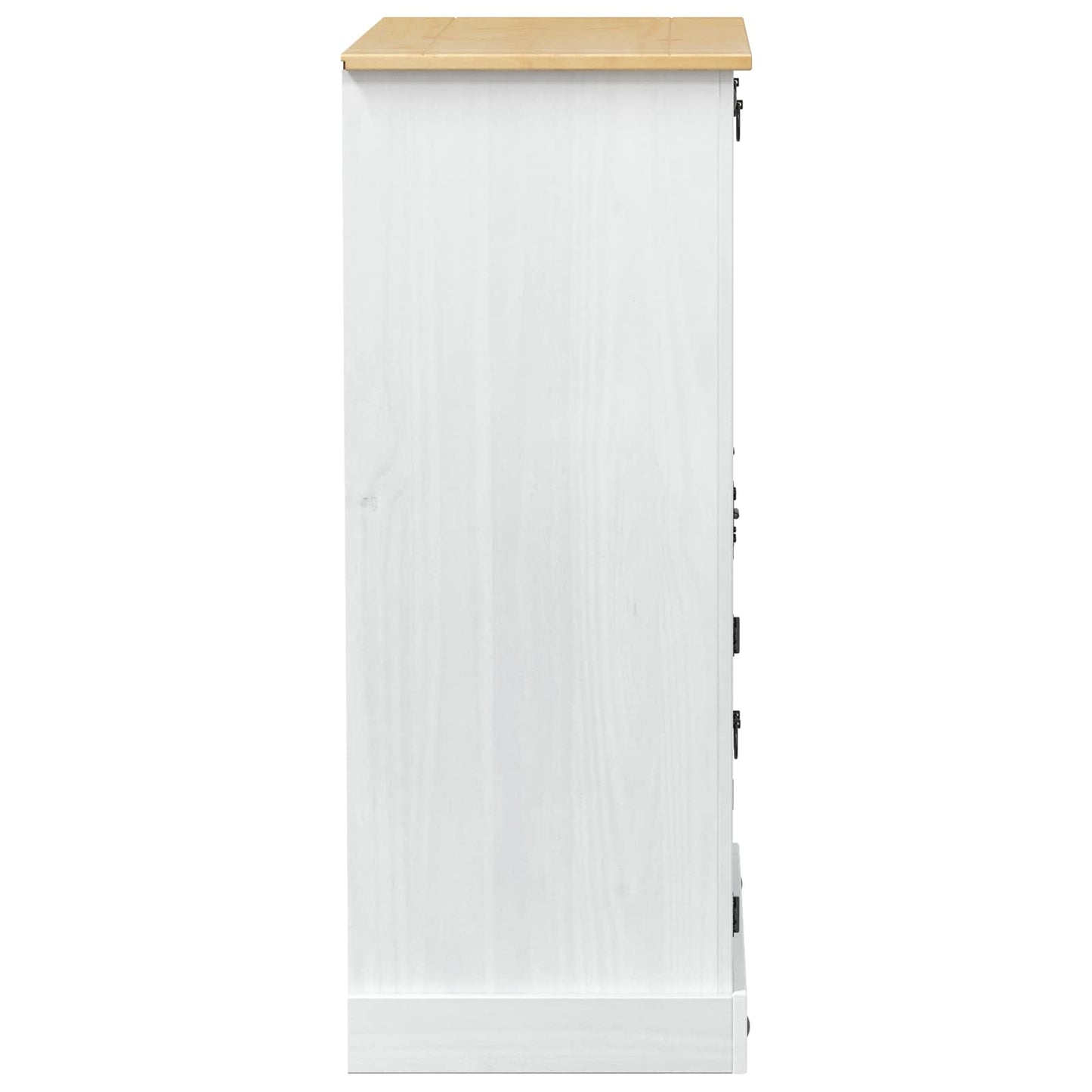 vidaXL Wine cabinet White 97 x 45 x 114 cm Solid Pine Wood 5