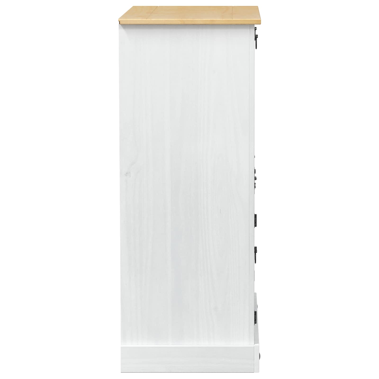 vidaXL Wine cabinet White 97 x 45 x 114 cm Solid Pine Wood 5
