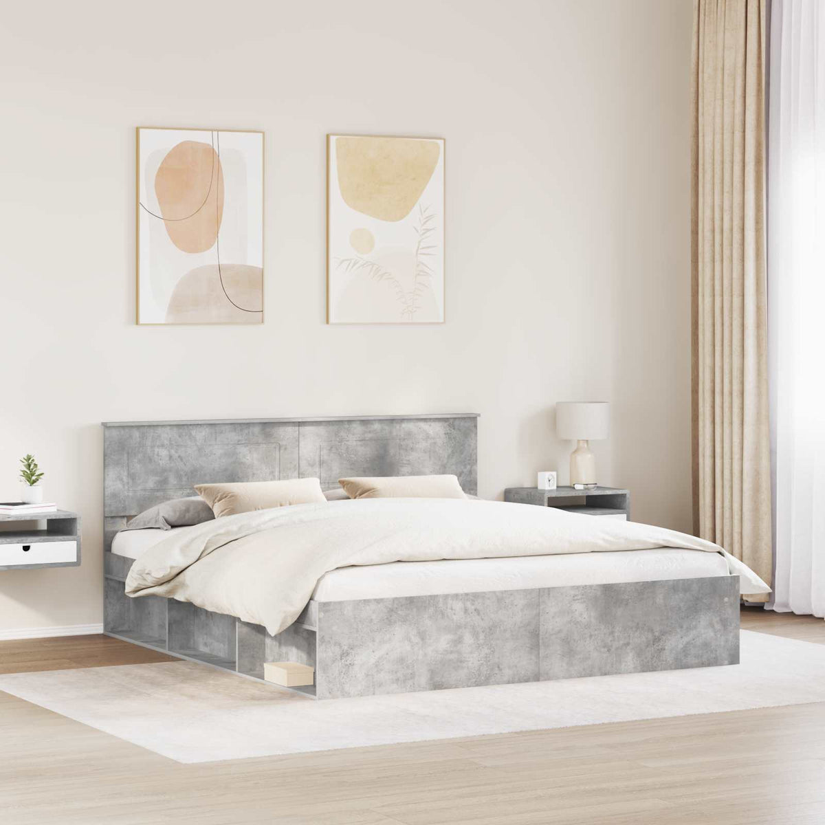 vidaXL Bed Frame with Headboard Concerte 180 x 200 cm Engineered wood 3