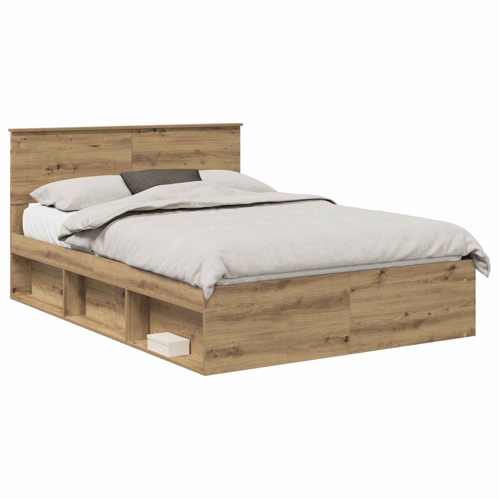 vidaXL Bed Frame Artisian Oak 140 x 190 cm Engineered wood 2
