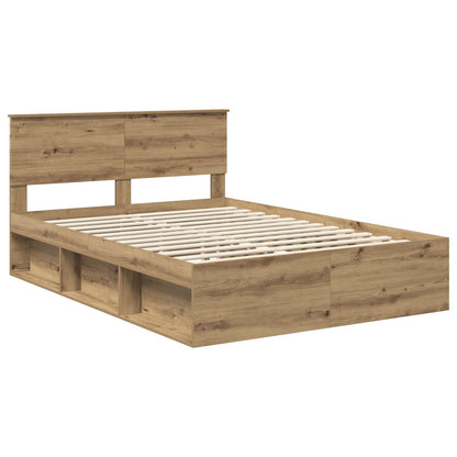 vidaXL Bed Frame Artisian Oak 140 x 190 cm Engineered wood 4