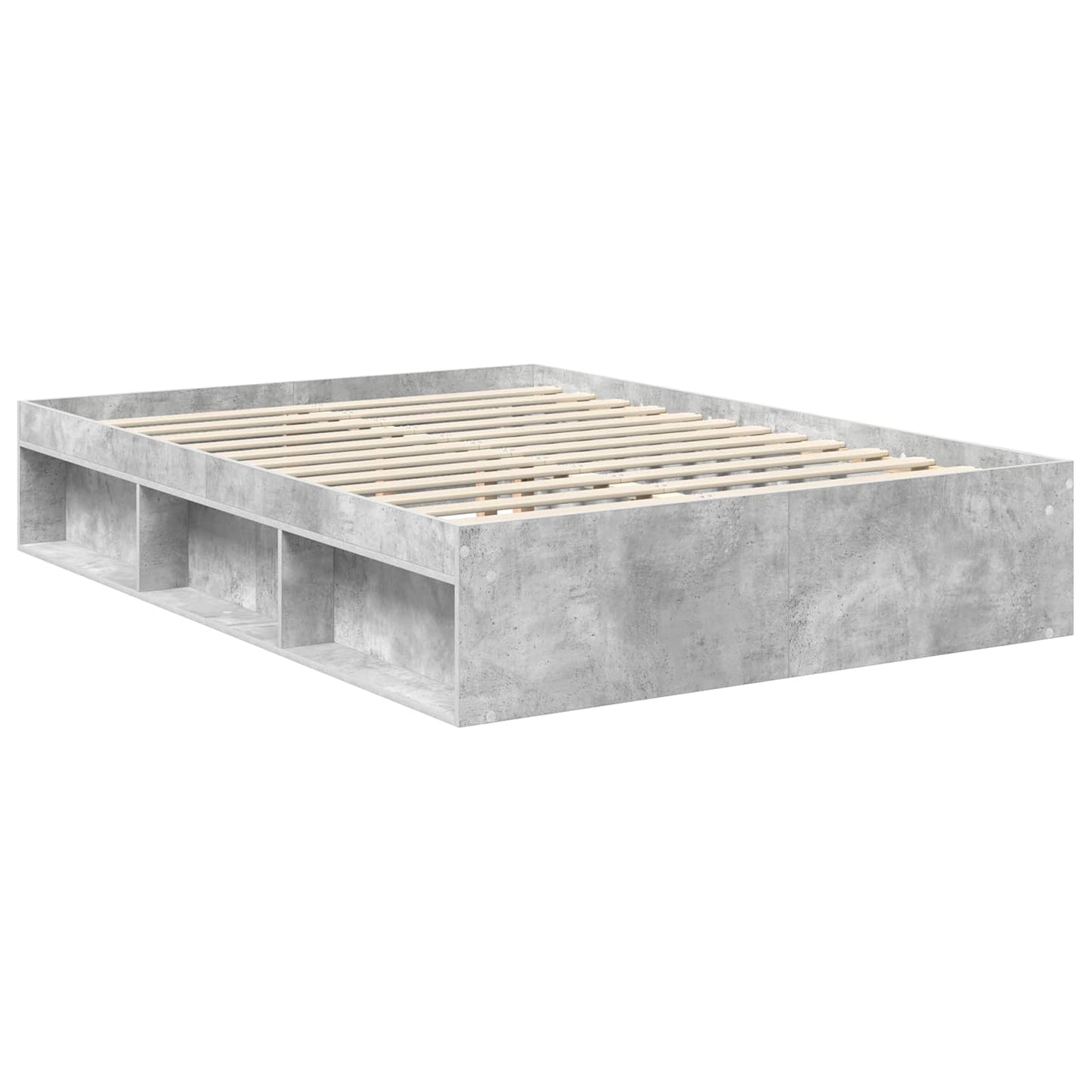 vidaXL Bed Frame Concerte Grey 135 x 190 cm Engineered wood 5