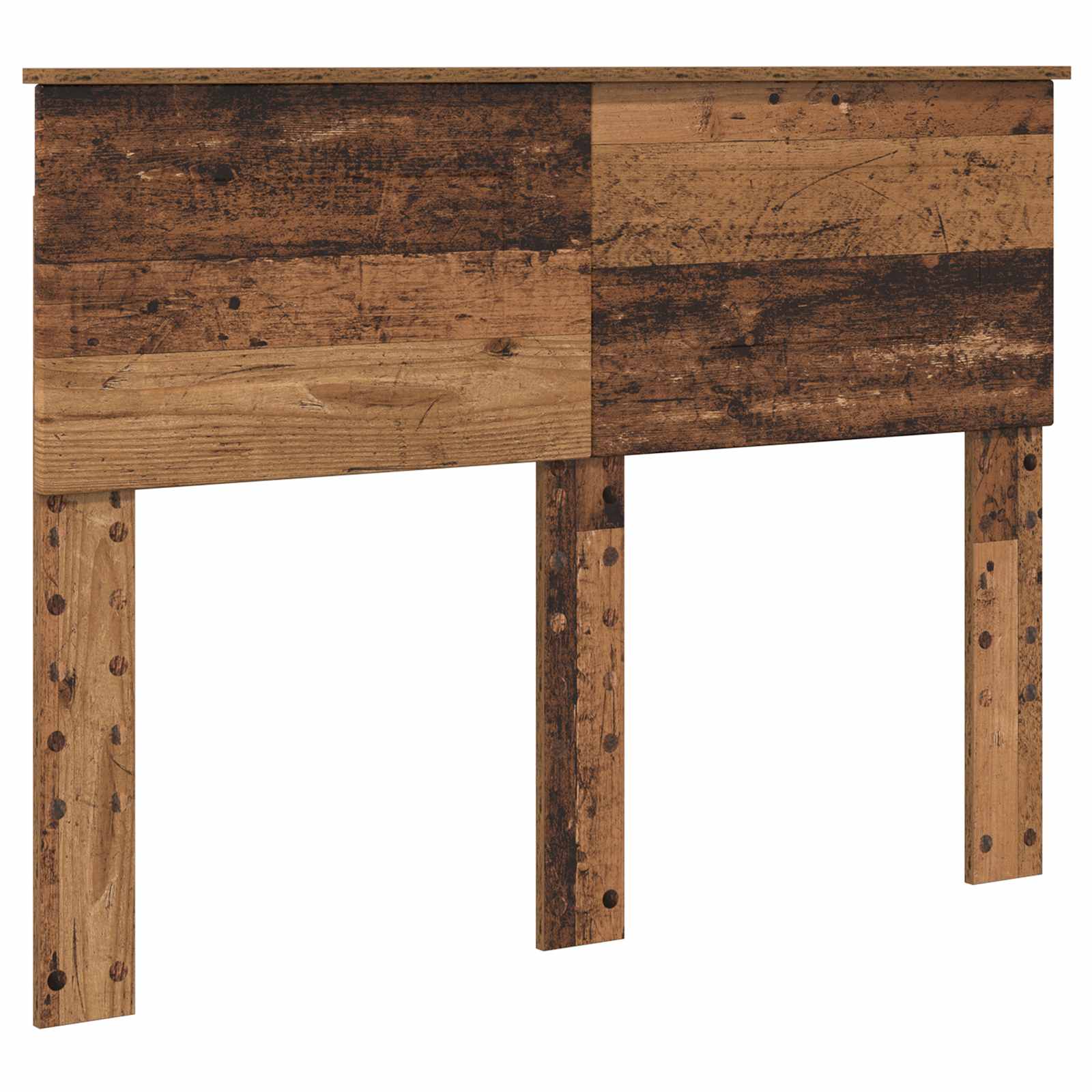 vidaXL Bed Frame with Headboard Old Wood 135 x 190 cm Engineered wood 6