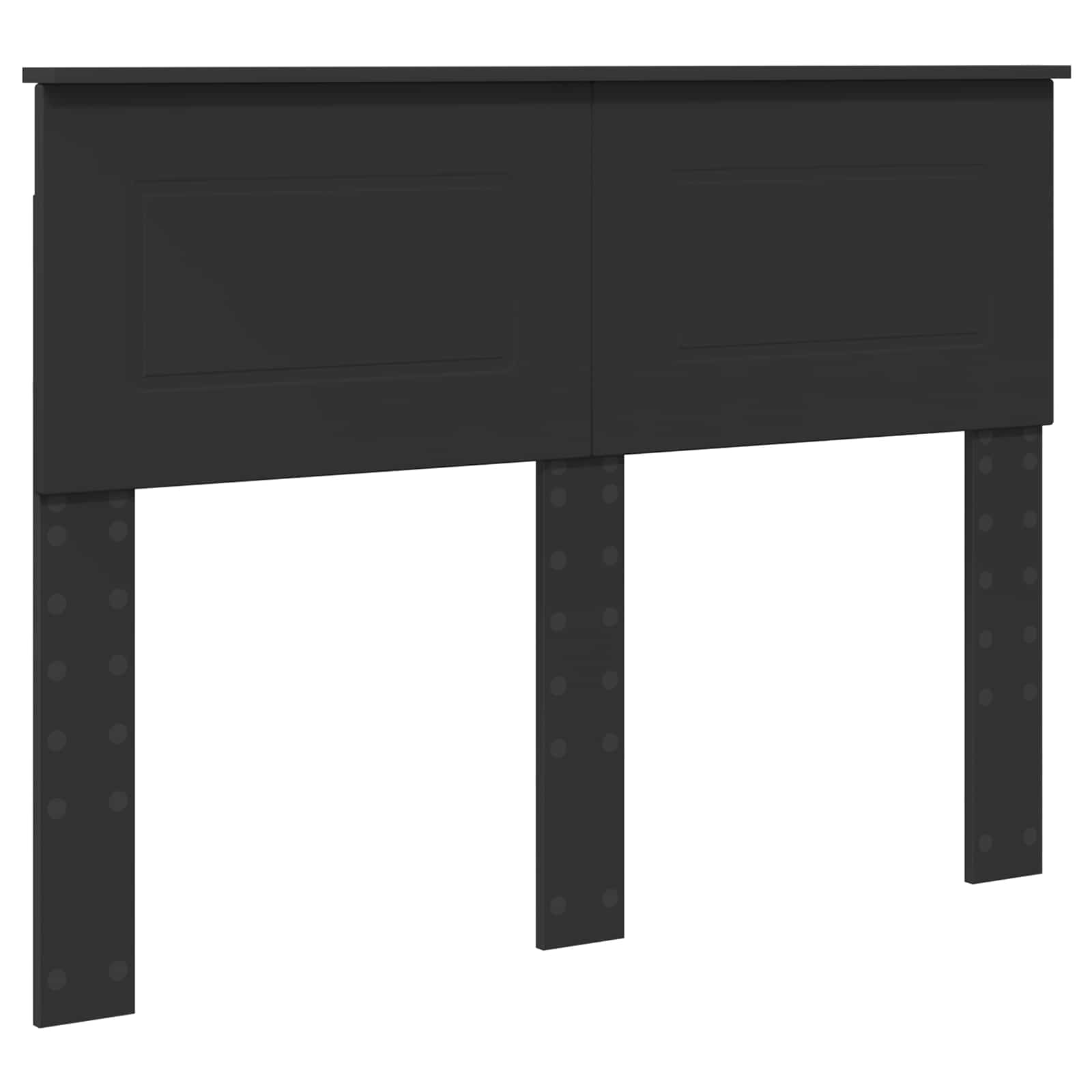 vidaXL Bed Frame with Headboard Black 120 x 200 cm Engineered wood 6