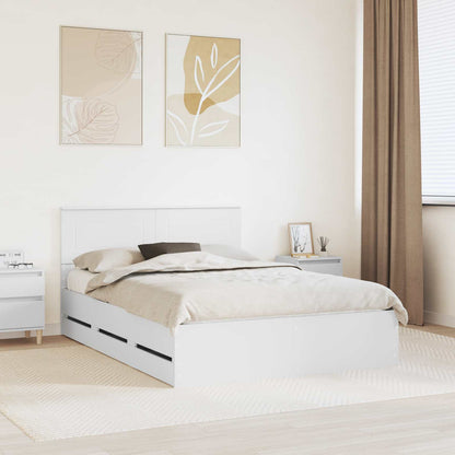 vidaXL Bed Frame with Drawer White 160 x 200 cm Engineer Wood 1